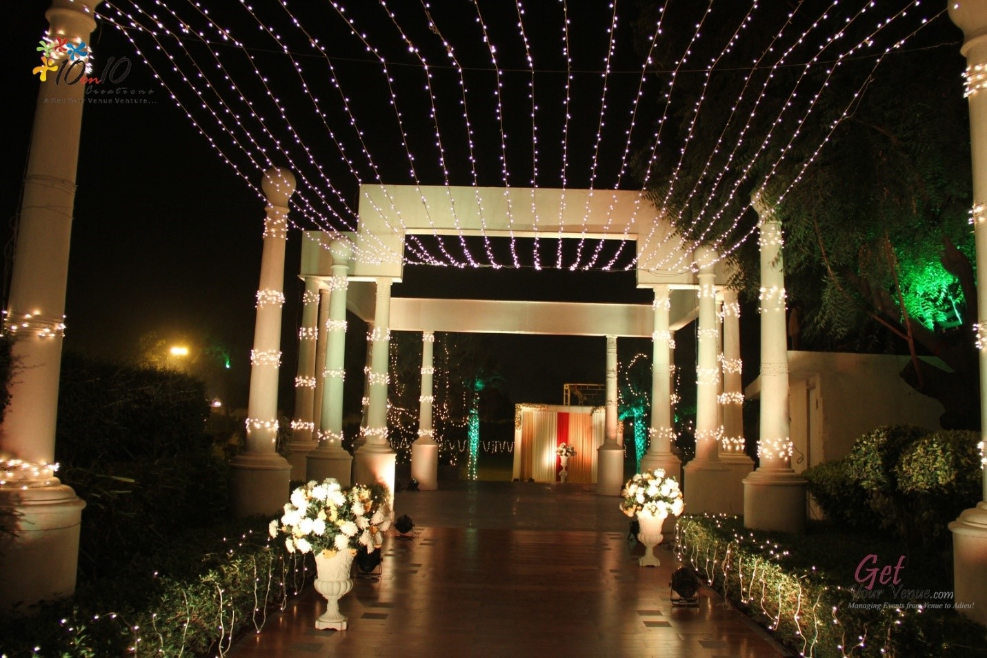 Wedding Venue Tivoli Pushpanjali arrangement