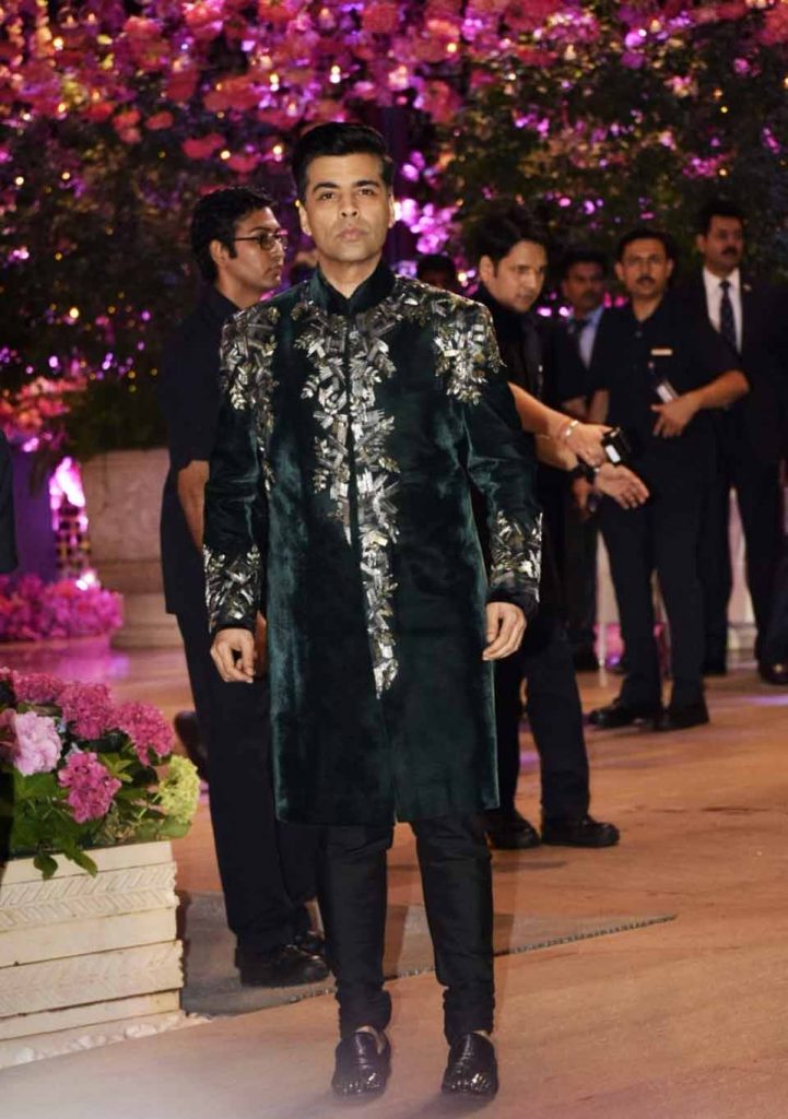 Karan Johar at Akash Ambani engagement