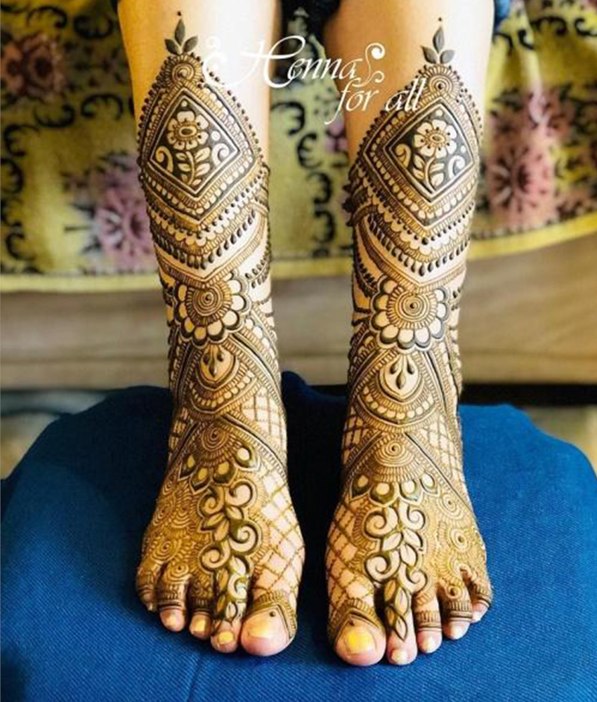 30 Mind Blowing Leg And Foot Mehndi Designs For Brides! | Wedding mehndi  designs, Legs mehndi design, Leg mehndi