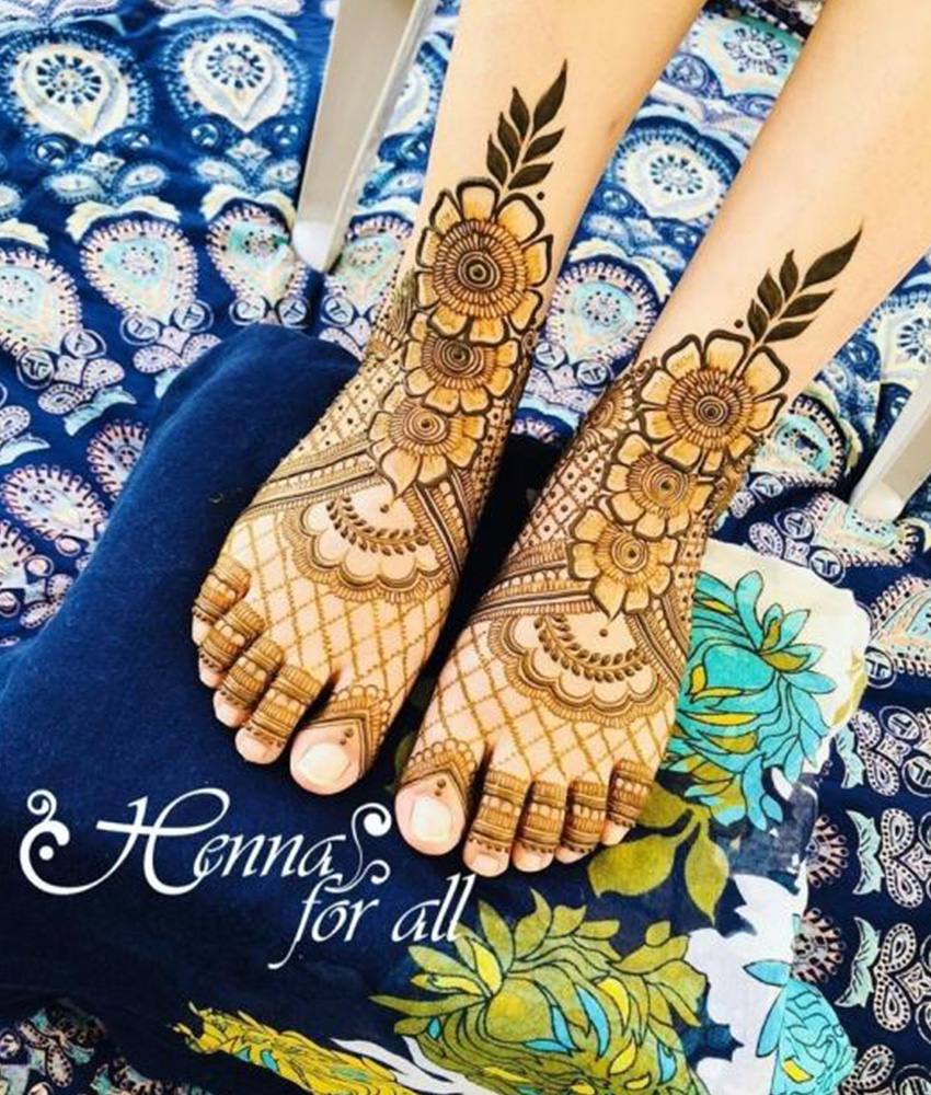 Simple Mehndi Design for Feet | Easy Leg Mehndi Design Tutorial | Foot M...  | Legs mehndi design, Henna designs, Leg mehndi