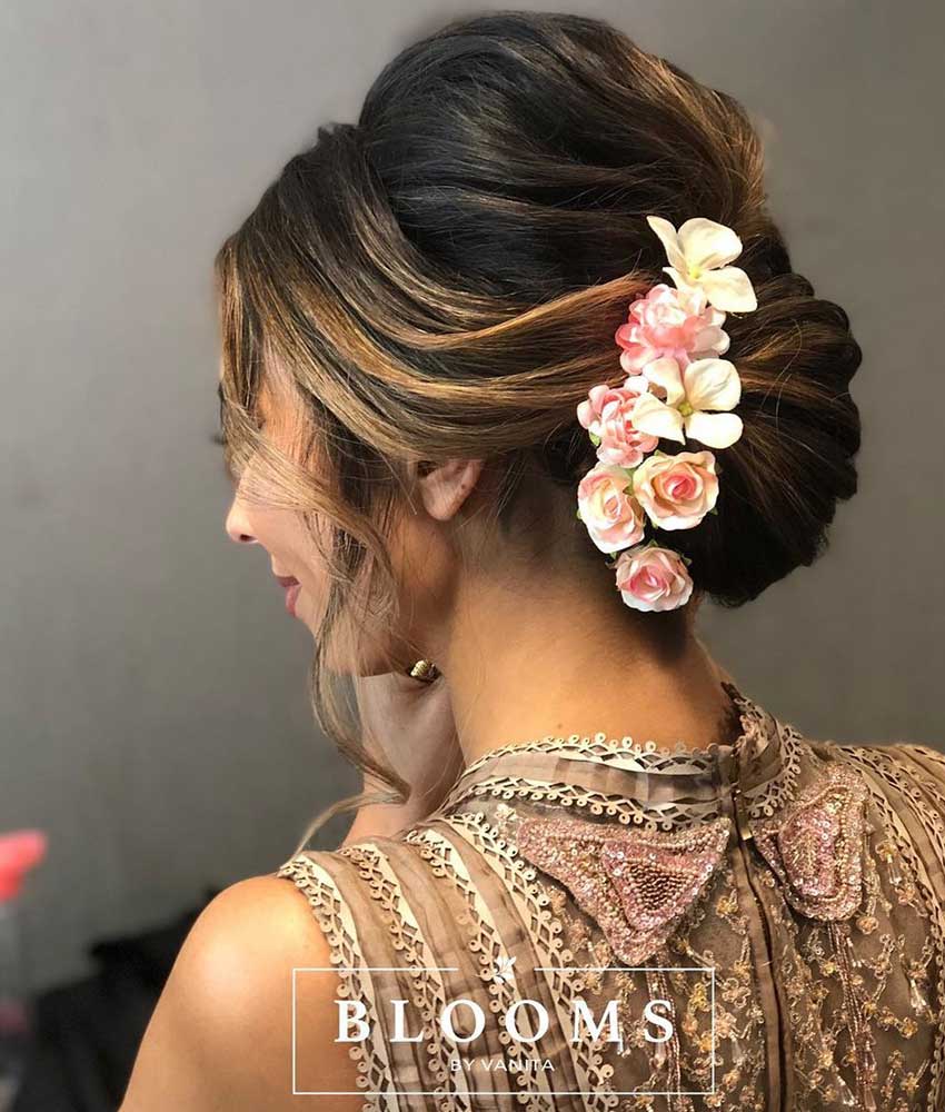 Top 20 Floral Bun Ideas for All Pretty Brides-To-Be