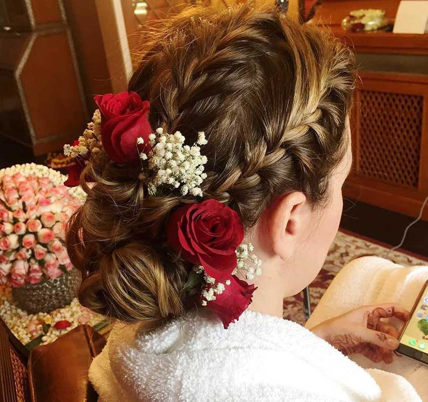 floral bun ideas 10