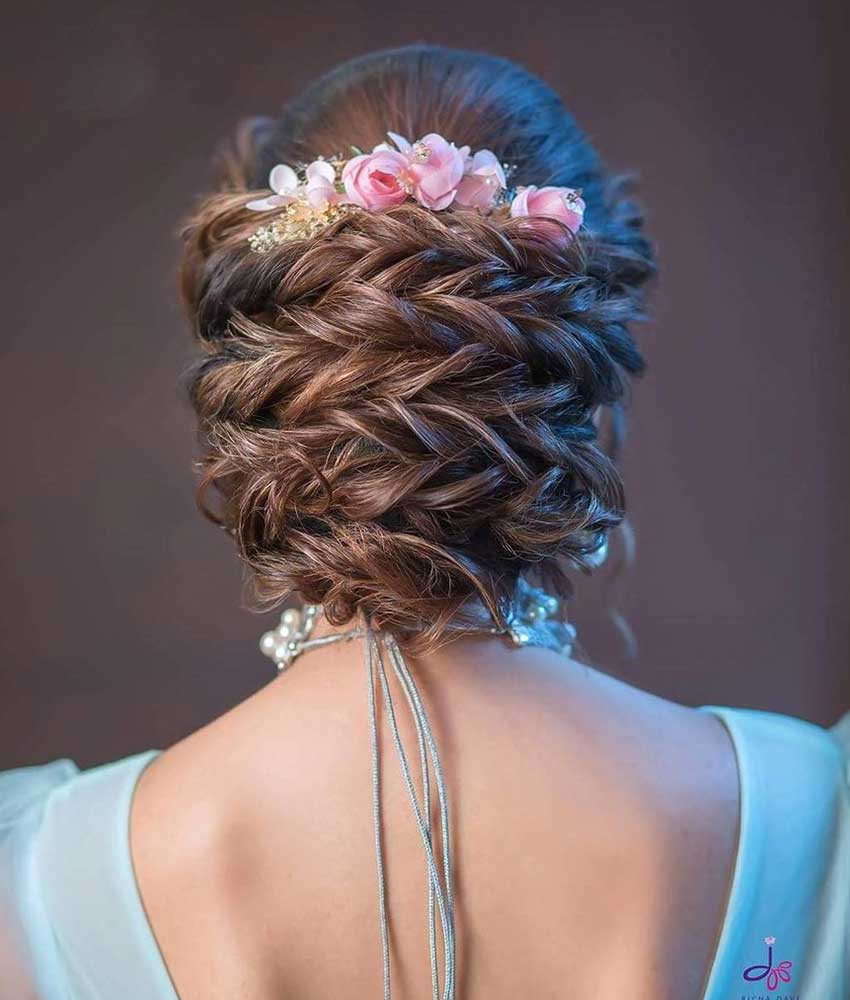 floral bun ideas 16