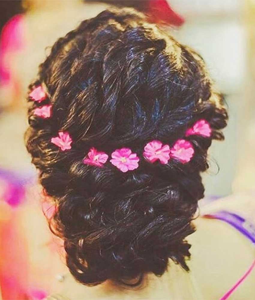 floral bun ideas 7