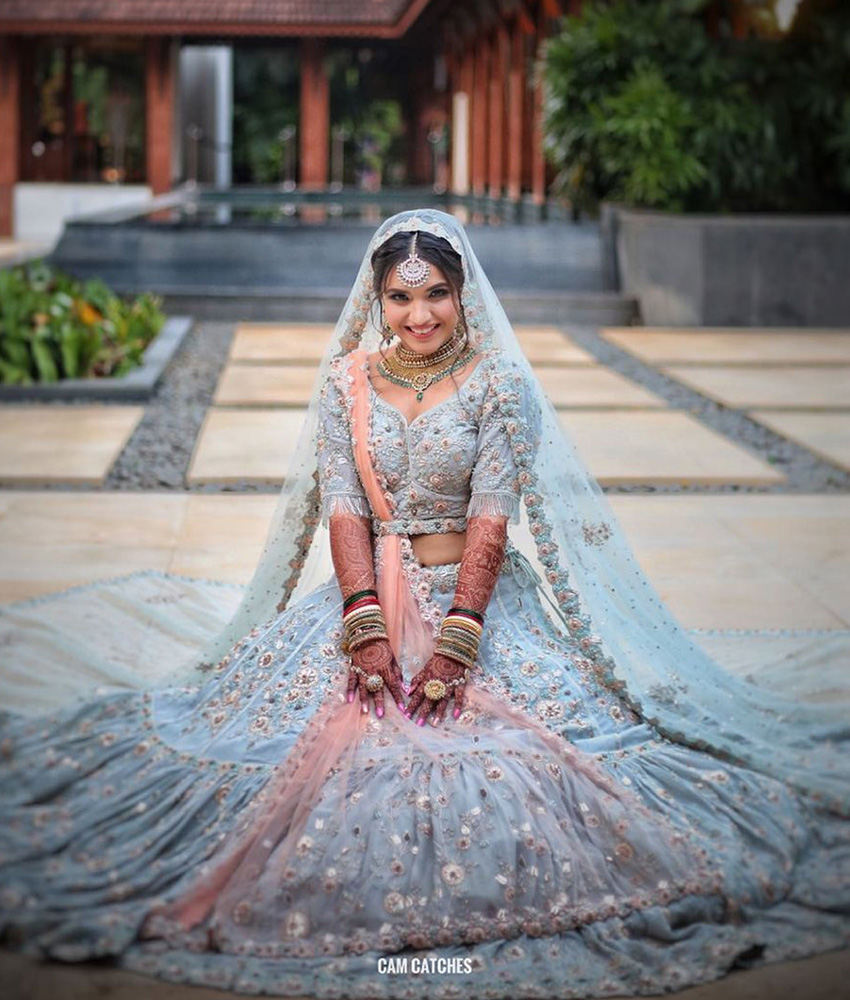 Shaadiwish Inspirations and Ideas | Blue%20bridal%20lehenga%20design