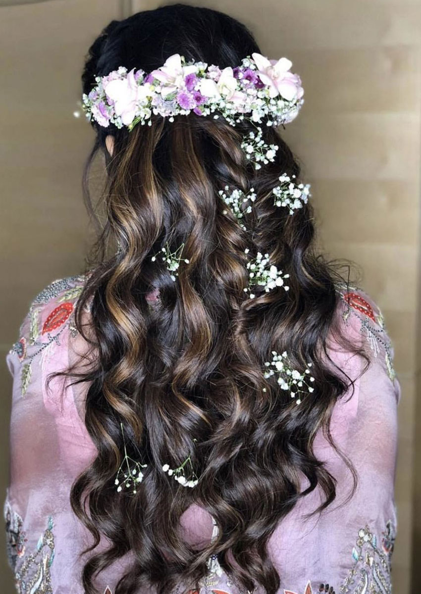 Deepashree's hairstyle for her reception♥ . . . 📷: @dev_srinivasan . .  #makeupbymaithri #makeupar… | Braided hairstyles for wedding, Indian  hairstyles, Hair styles