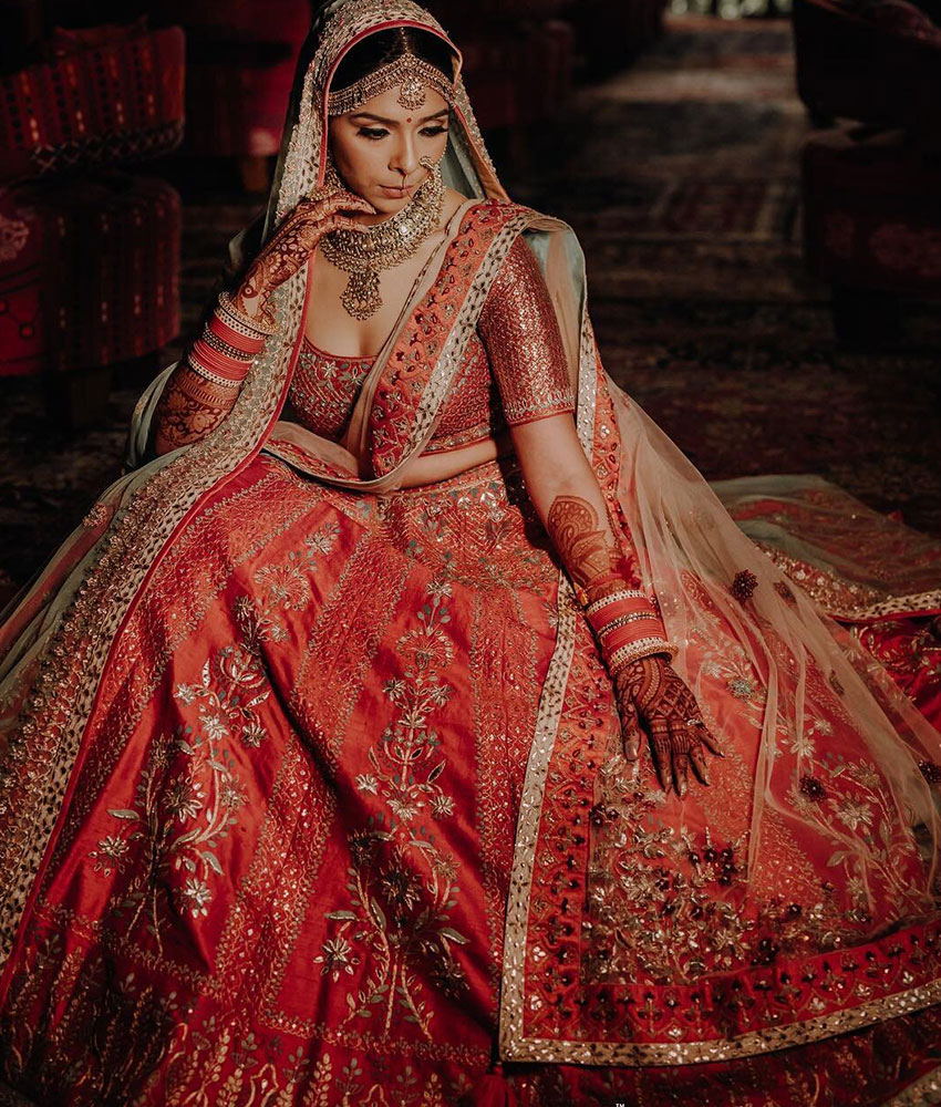 Royal Red Bridal Exclusive Silk Lehenga Choli Zardozi Work SFIN091 – Siya  Fashions