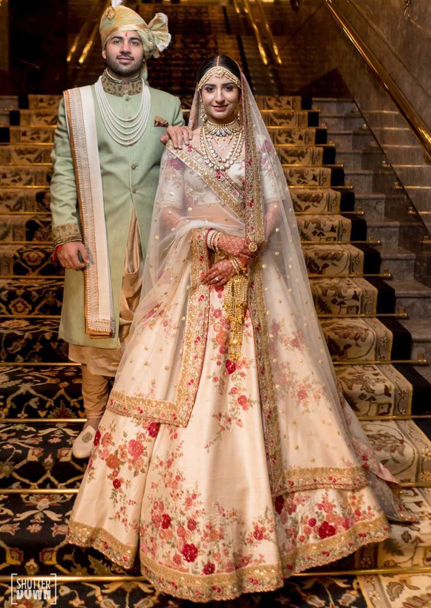 royal baby pink bridal lehenga