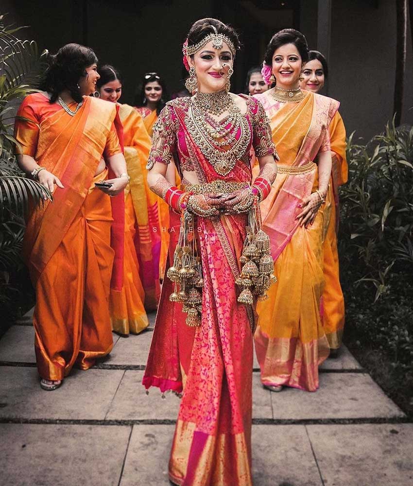 Kanjivaram hotsell bridal look