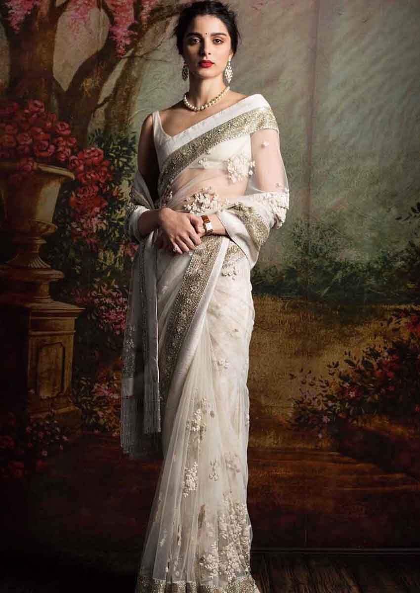 christian wedding saree blouse designs