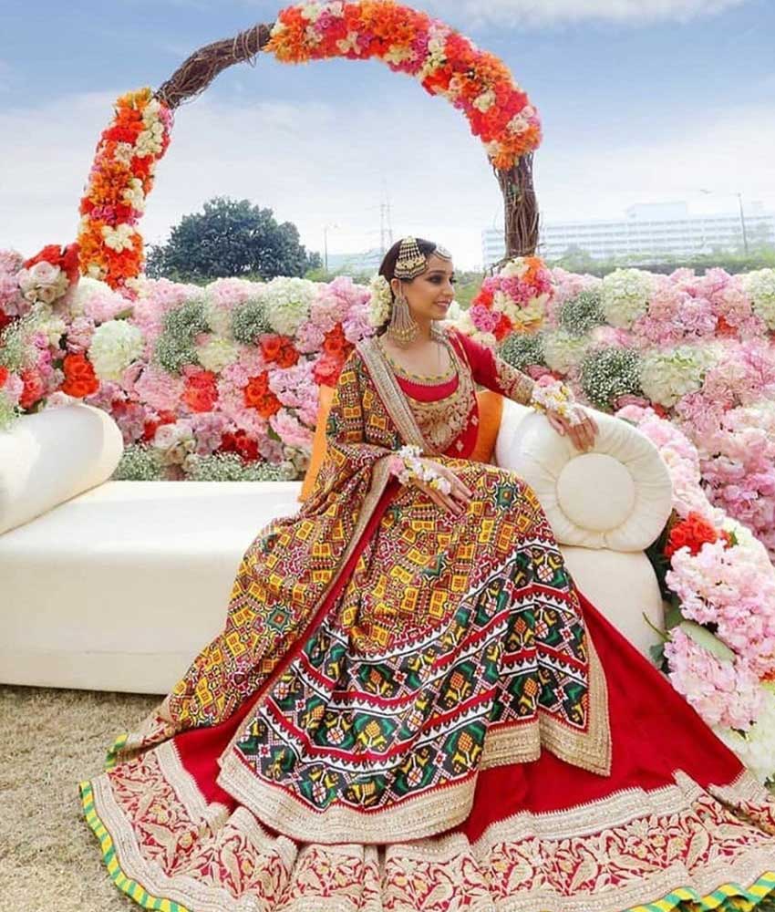 Designer White And Pink Bridal Lehenga