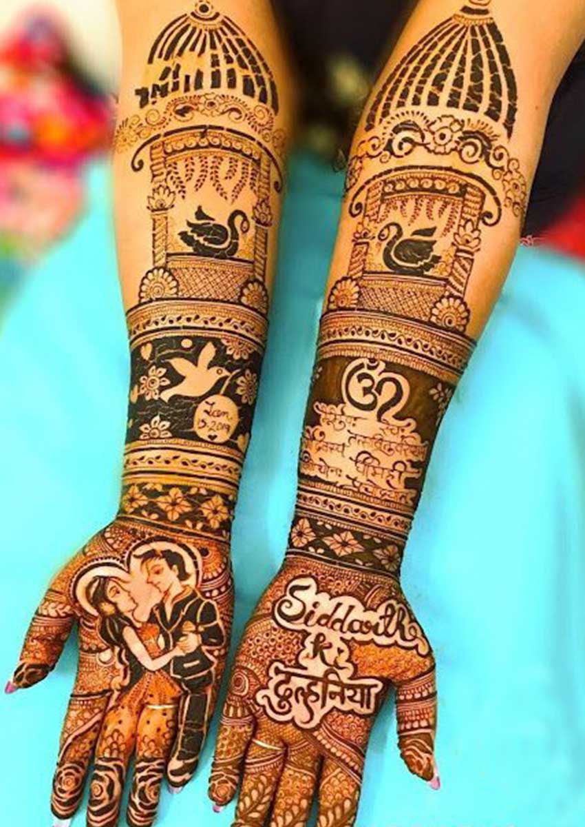 It was tough fitting everything into the bridal Mehndi design but we m... |  TikTok