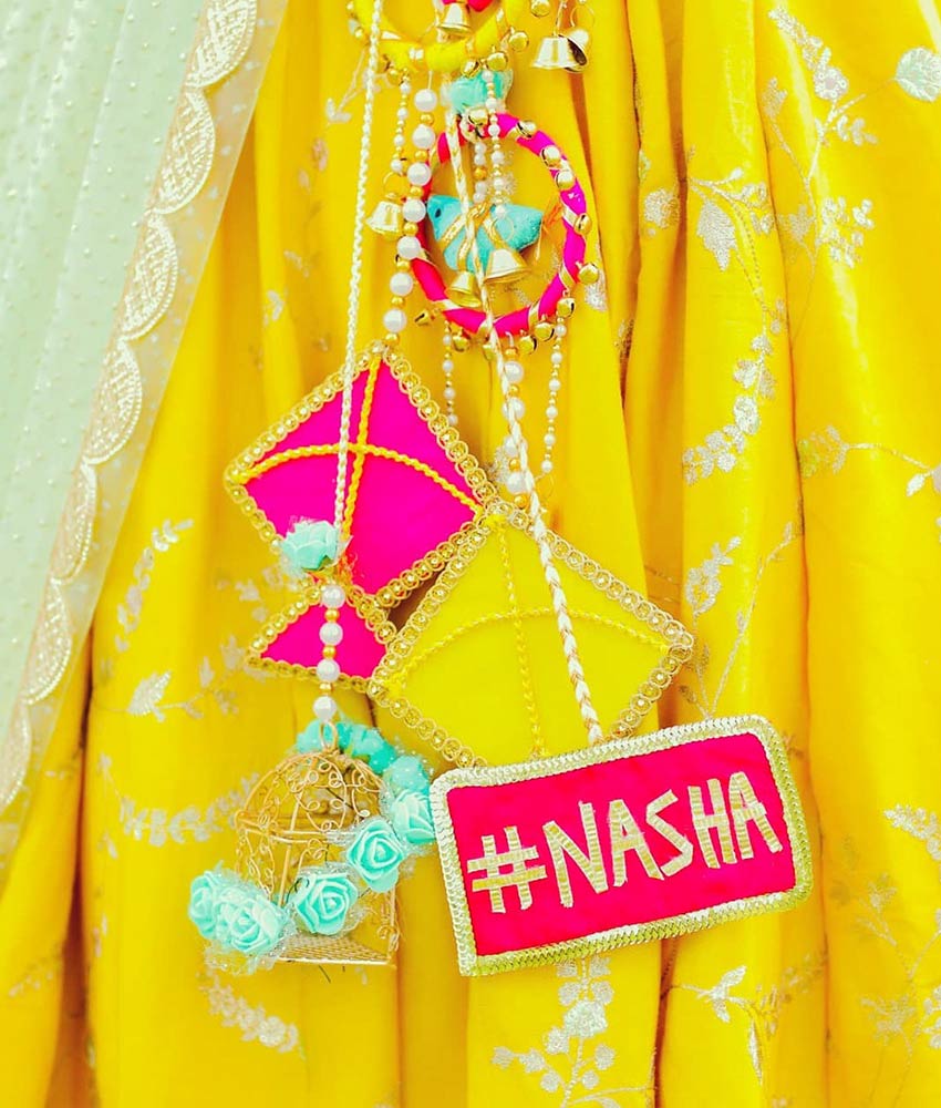 Buy Personalized Indian Bridal Wedding Lehenga Dupatta Saree Blouse Thread  Embroidery Decorative Hanging Tassels Fabric Hanging Wedding Tassel Online  in India - Etsy