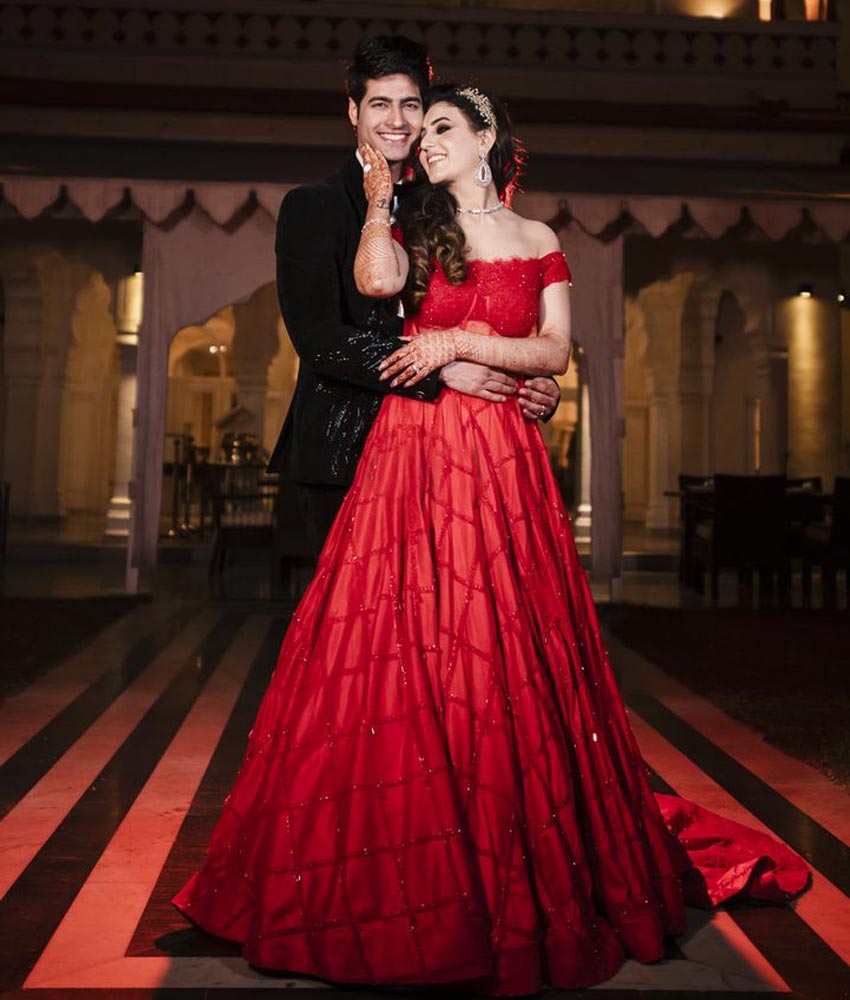 bridal-red-gown - ShaadiWish