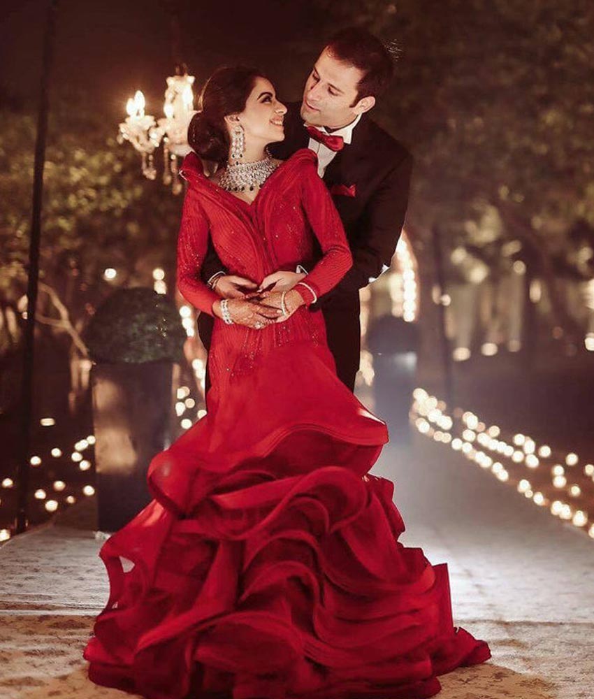 Red Red Evening Gown by HER CLOSET for rent online | FLYROBE