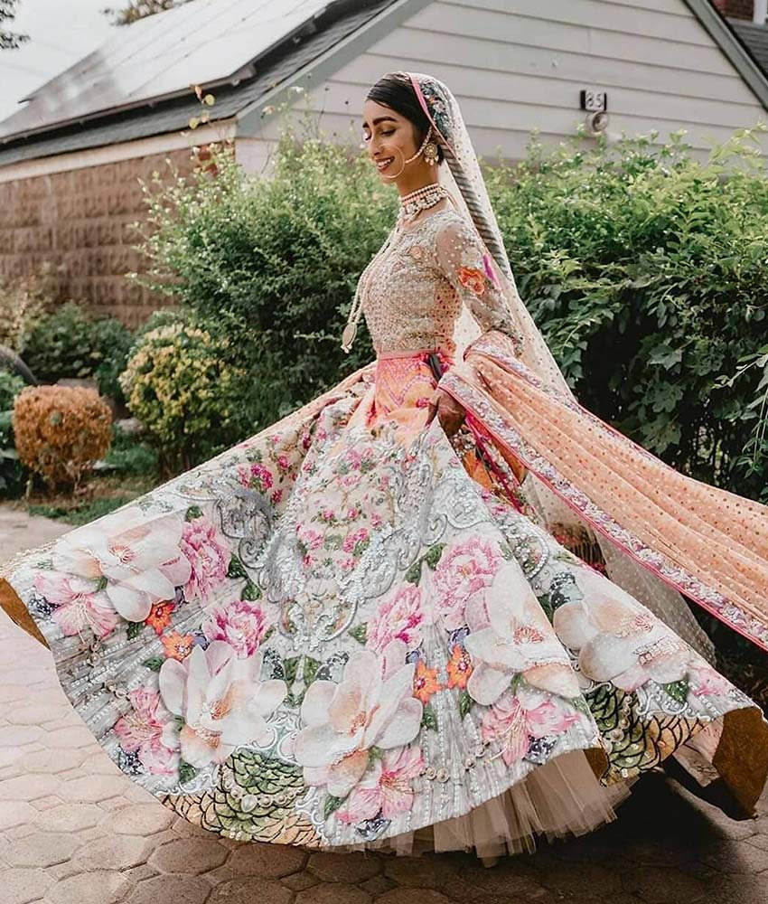 Wedding Wear Ajrakh Printed Lehenga Choli