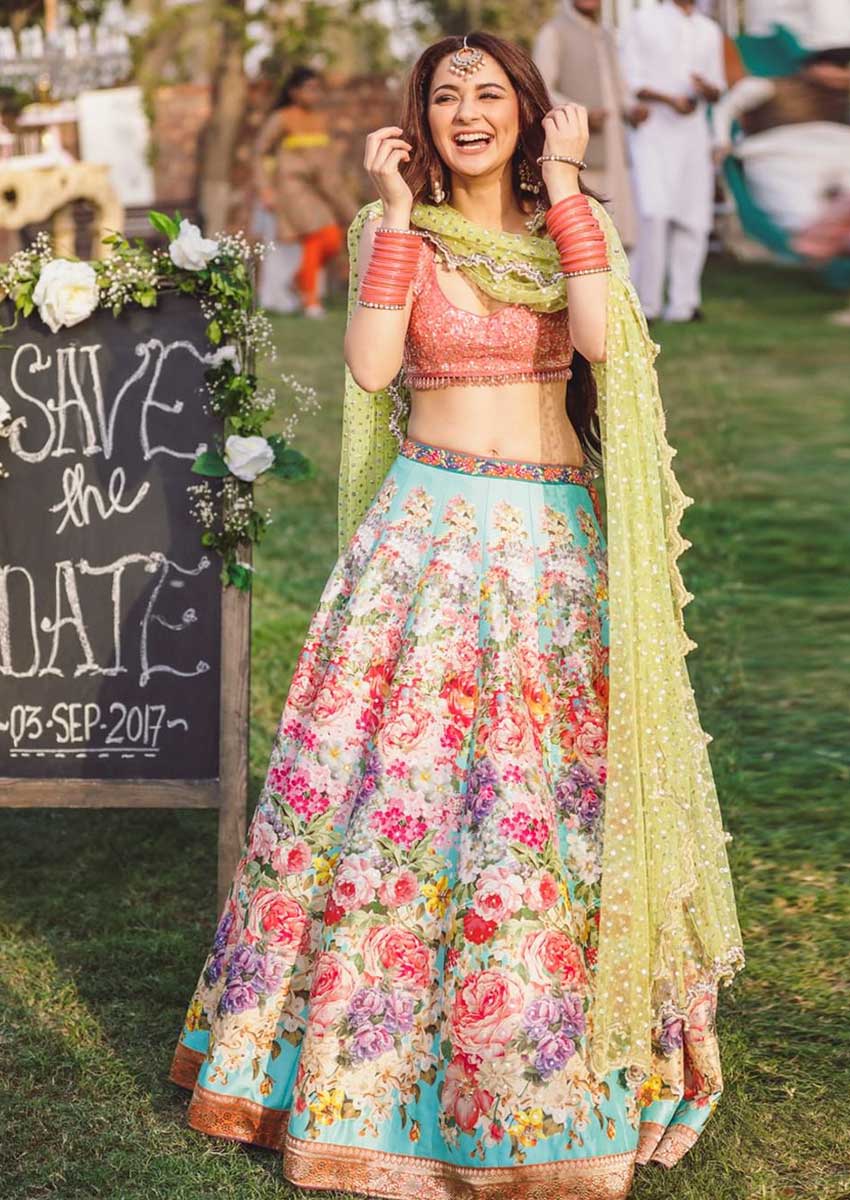 Shop Green Net Embroidered A Line Lehenga Wedding Wear Online at Best Price  | Cbazaar