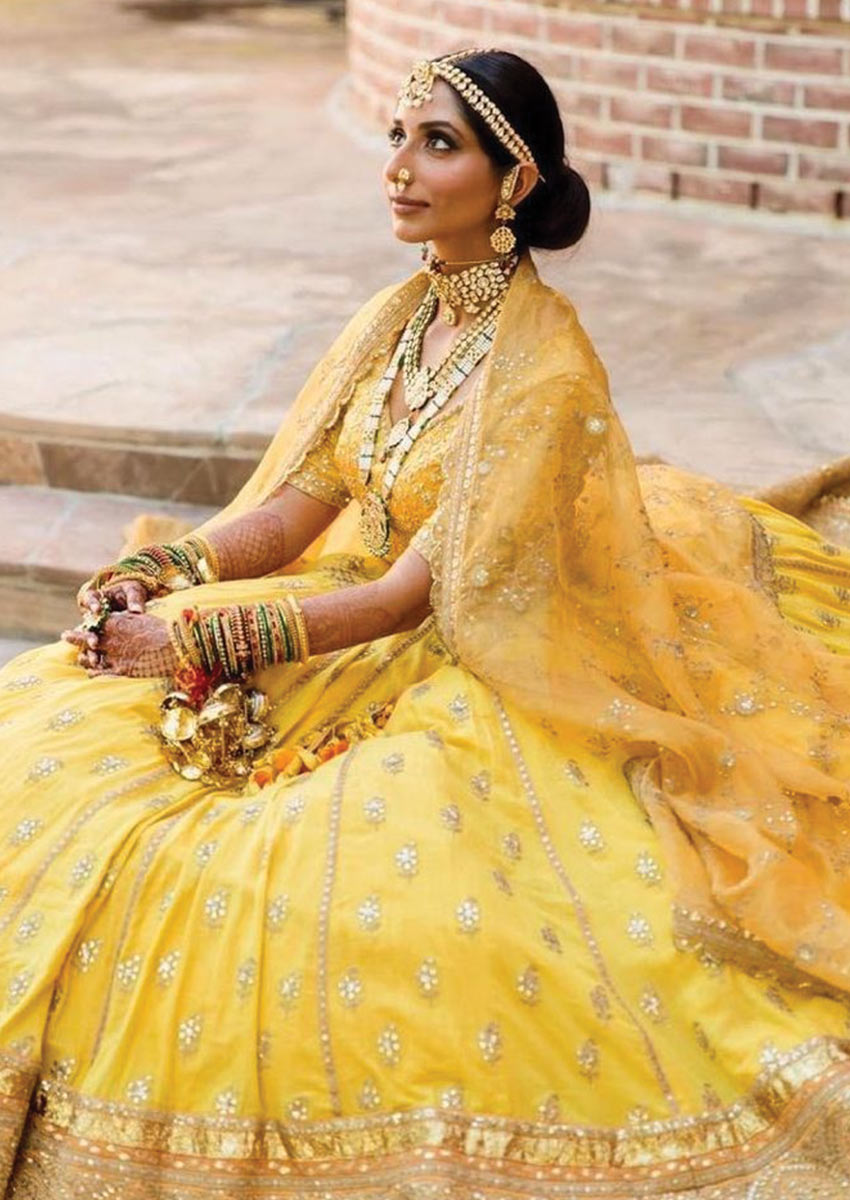 Buy Yellow And Red Silk Stone Embroidered Designer Bridal Lehenga Choli | Bridal  Lehenga Choli